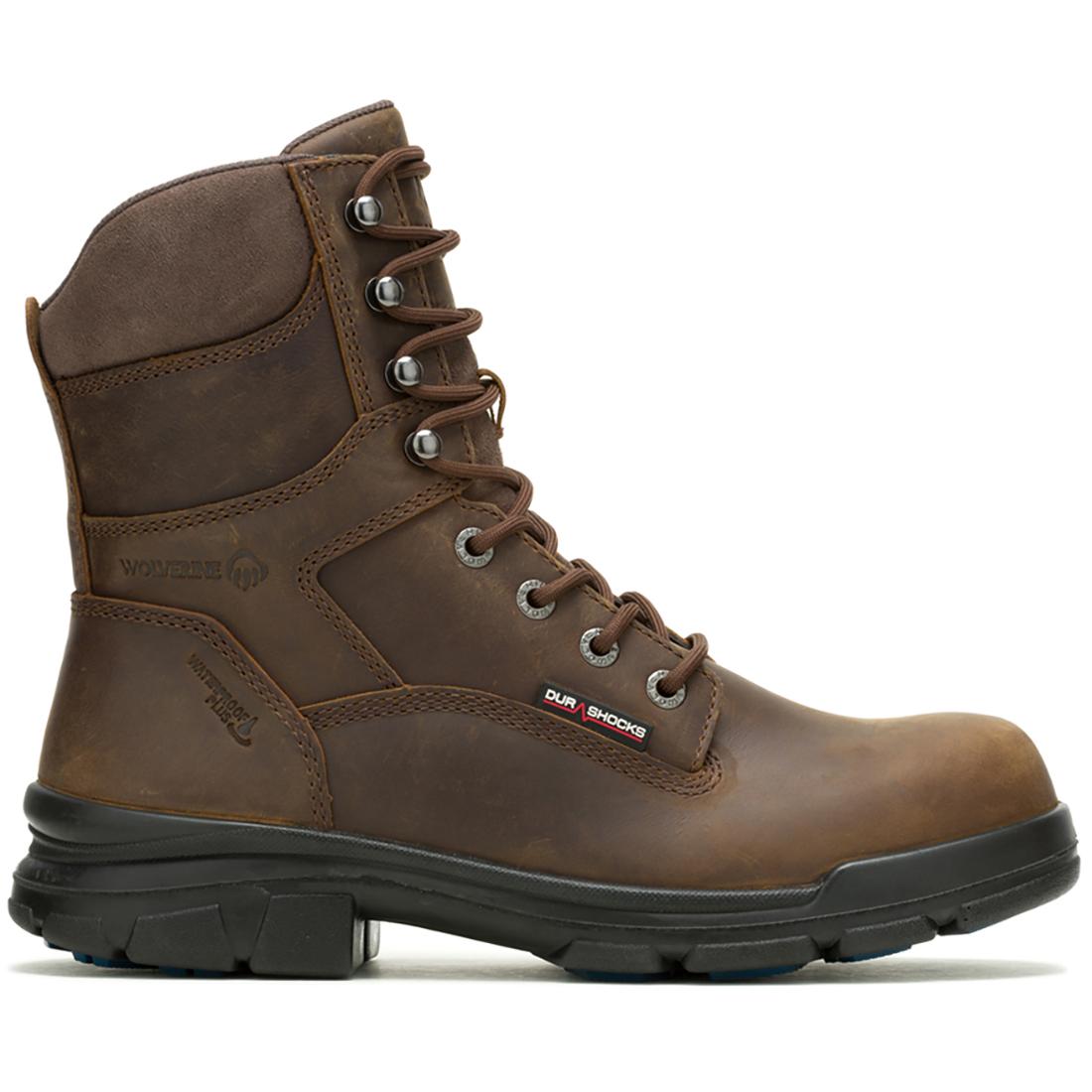 Wolverine DuraShocks® SR Icon 8" CarbonMax® Work Boot – Dark Brown Profile View