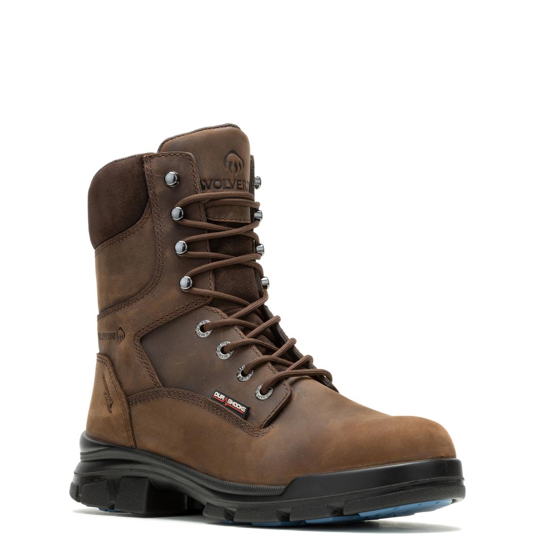 Wolverine DuraShocks® SR Icon 8" Soft Toe Work Boot – Dark Brown W240029 Medial Image