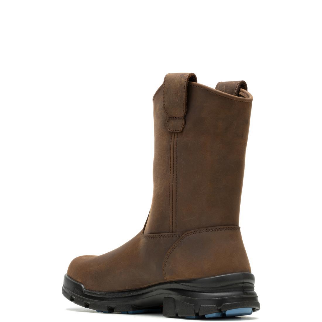 Wolverine DuraShocks® SR Icon CarbonMax® Pull-On Wellington Work Boot – Dark Brown W241104 Heel Image