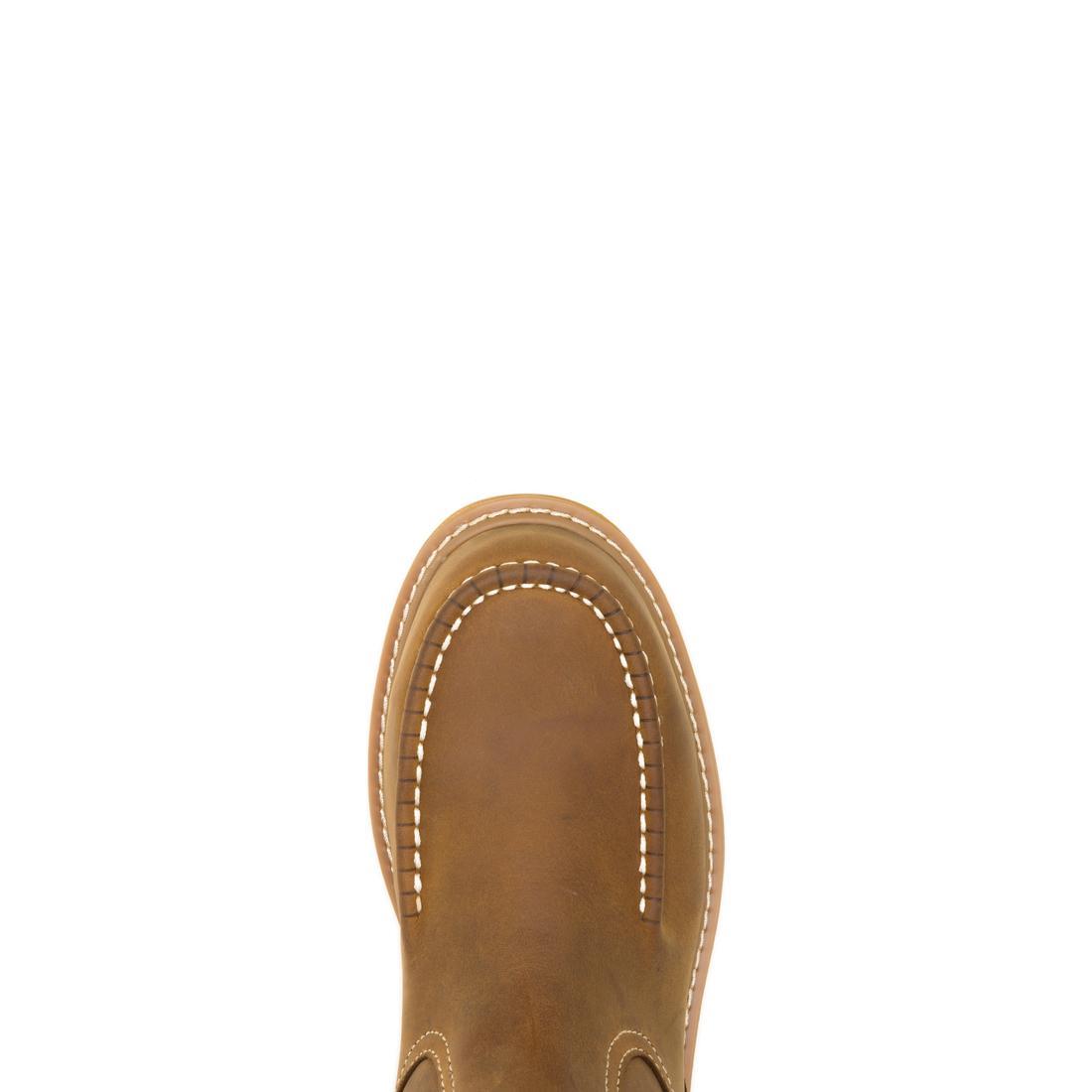Wolverine Floorhand Moc-Toe Waterproof Steel-Toe Pull-On Work Boot Wheat W241194 Upper Image