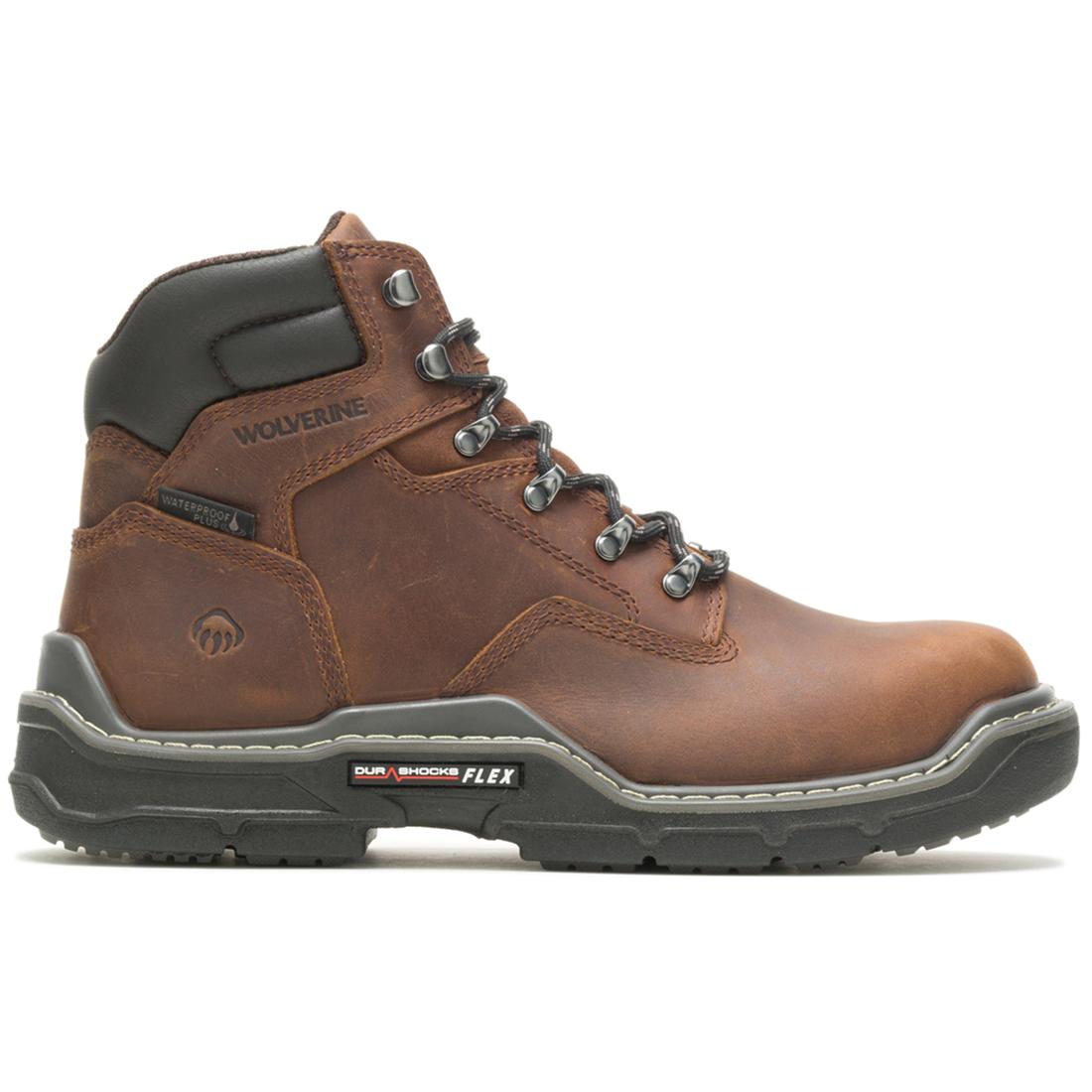 Wolverine Raider DuraShocks® Waterproof 6" CarbonMax® Work Boot – Peanut Profile View