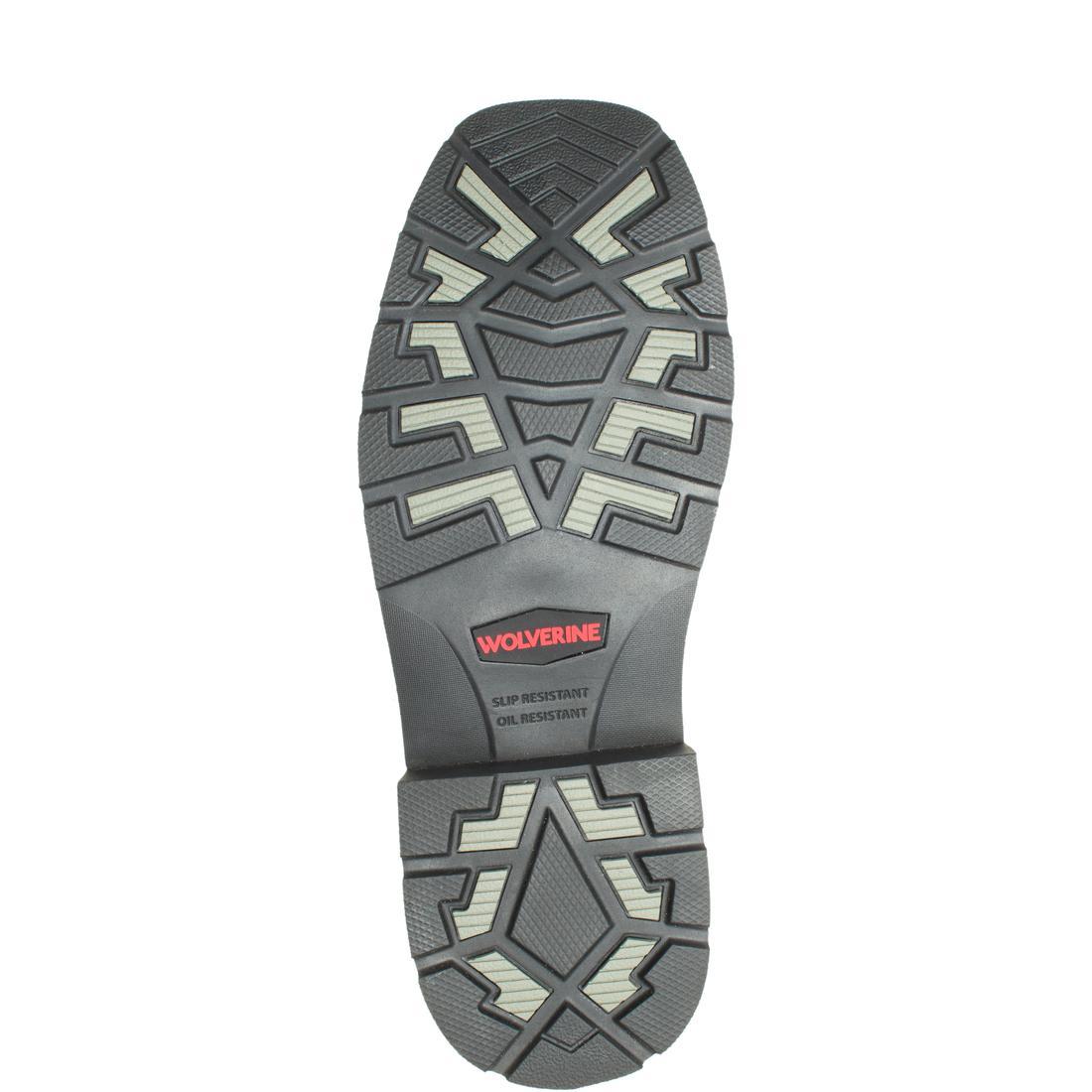 Wolverine Rancher Dark Taupe Steel-Toe Waterproof Pull-On Wellington Work Boot Steel-Toe,W221030 Sole Image