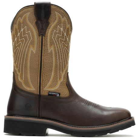 Wolverine Rancher Eagle Steel-Toe Waterproof Pull-On Wellington Work Boot Gravel Profile View