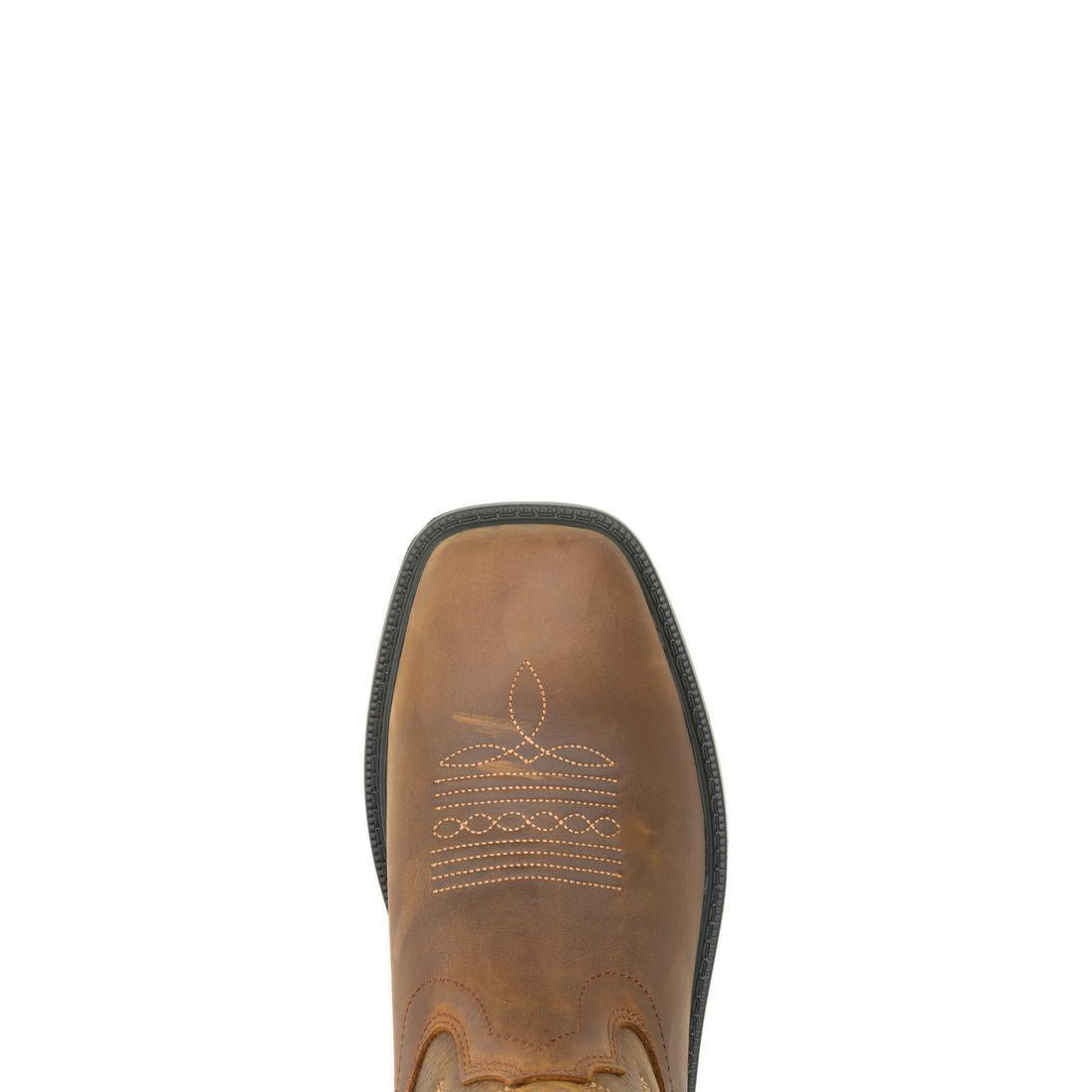 Wolverine Rancher Flag Soft-Toe Pull-On Wellington Work Boot Brown W250070 Upper Image