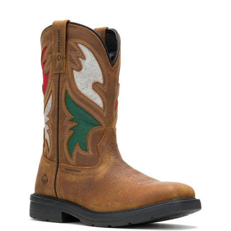 Wolverine Rancher Flag Steel-Toe Pull-On Wellington Work Boot Mexico Flag W241183 Medial Image