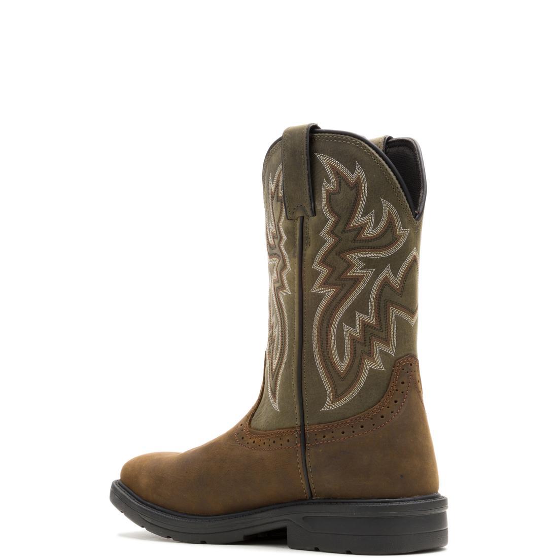 Wolverine Rancher Level Steel-Toe Pull-On Wellington Work Boot Charcoal Grey Steel-Toe,W251044 Heel Image