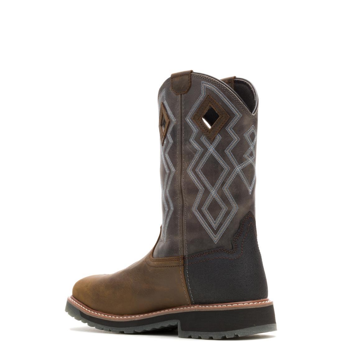 Wolverine Rancher Pro Hyprest Nano-Toe Pull-On Wellington Work Boot Titanium W251016 Heel Image