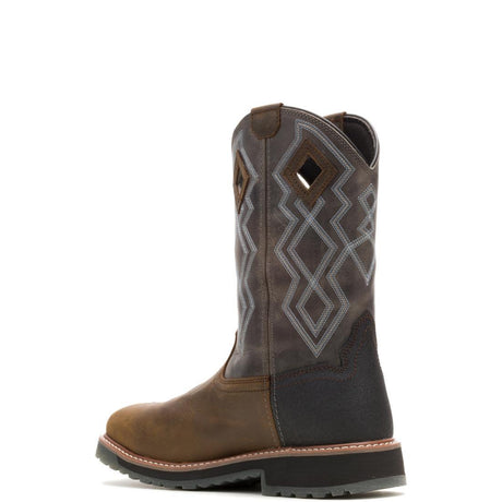 Wolverine Rancher Pro Hyprest Nano-Toe Pull-On Wellington Work Boot Titanium W251016 Heel Image