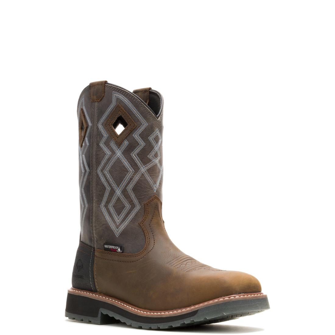 Wolverine Rancher Pro Hyprest Soft-Toe Pull-On Wellington Work Boot Titanium Soft-Toe,W250030 Medial Image