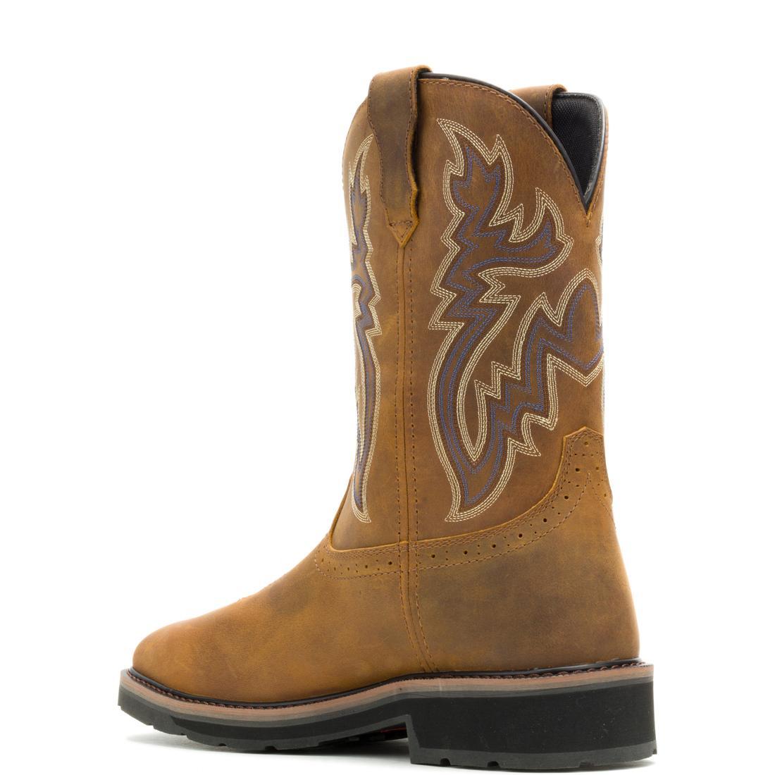 Wolverine Rancher Wing Steel-Toe Pull-On Work Boot Cashew W251070 Heel Image