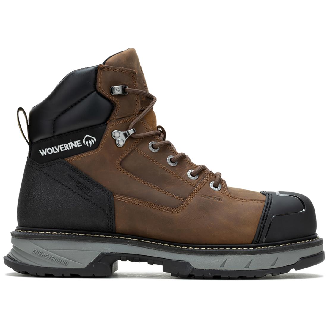 Wolverine ReForce EnergyBound™ Heavy-Duty 6" Waterproof CarbonMax® Work Boot – Brown Profile View
