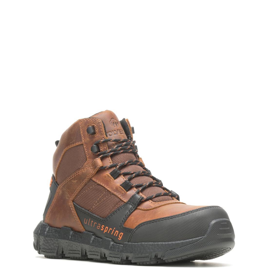 Wolverine Rev Vent UltraSpring™ DuraShocks® Mid CarbonMax® Work Boot – Tobacco W221034 Medial Image
