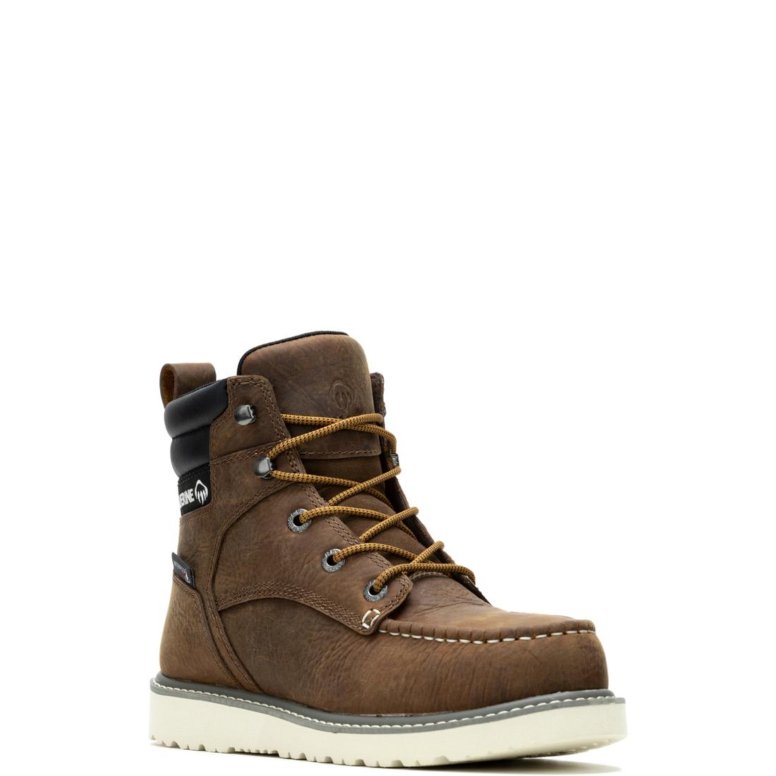 Wolverine Trade Wedge Women’s Moc-Toe 6" Soft-Toe Work Boot Soft-Toe,W230045 Medial Image