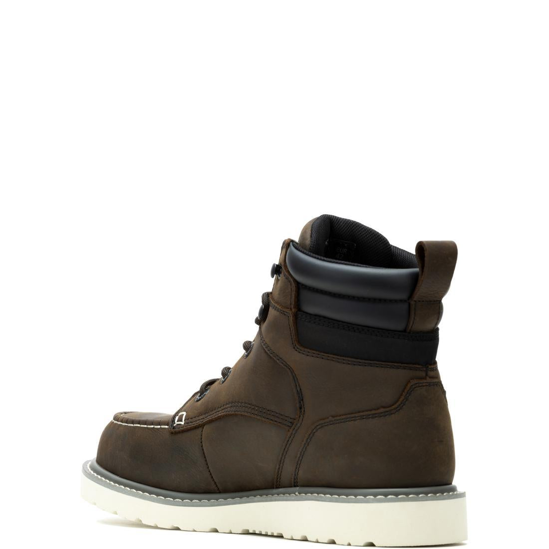 Wolverine Trade Wedge Moc-Toe 6" Steel-Toe Work Boot Dark Brown Steel-Toe,W231102 Heel Image