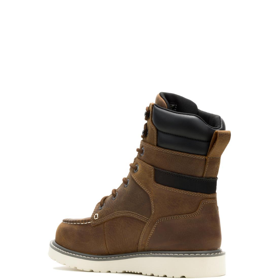 Wolverine Trade Wedge Moc-Toe 8" Steel-Toe Waterpoof Work Boot Sudan Brown Steel-Toe,W251055 Heel Image