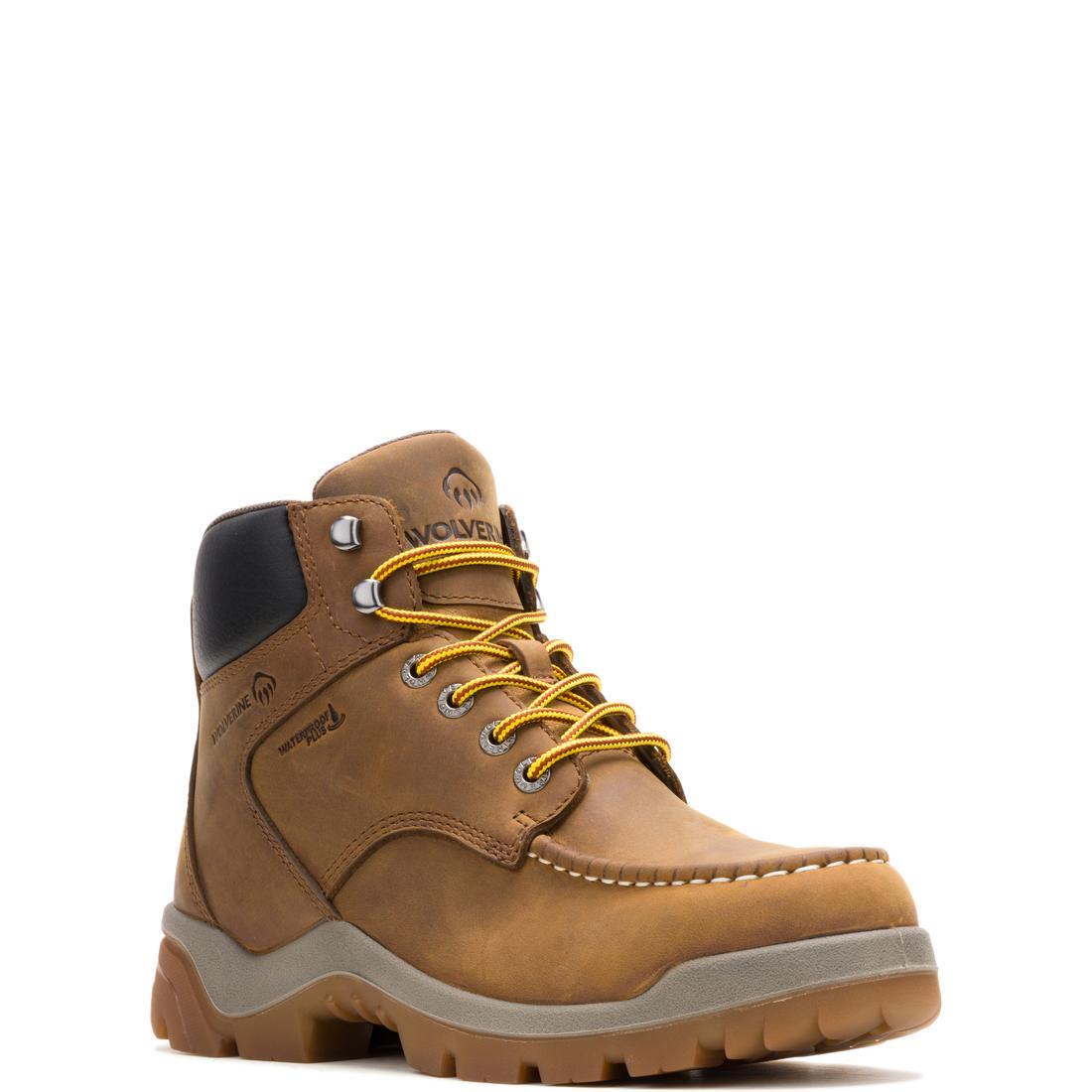 Wolverine Vantage Hyprest FT 6" Moc-Toe CarbonMax Work Boot Tan W251037 Medial Image