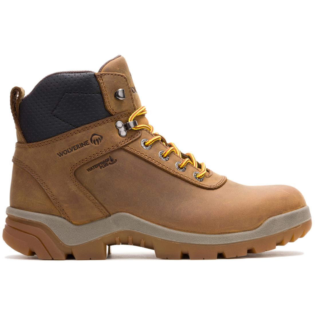 Wolverine Vantage Hyprest FT 6" Soft-Toe Work Boot Dark Tan Profile View