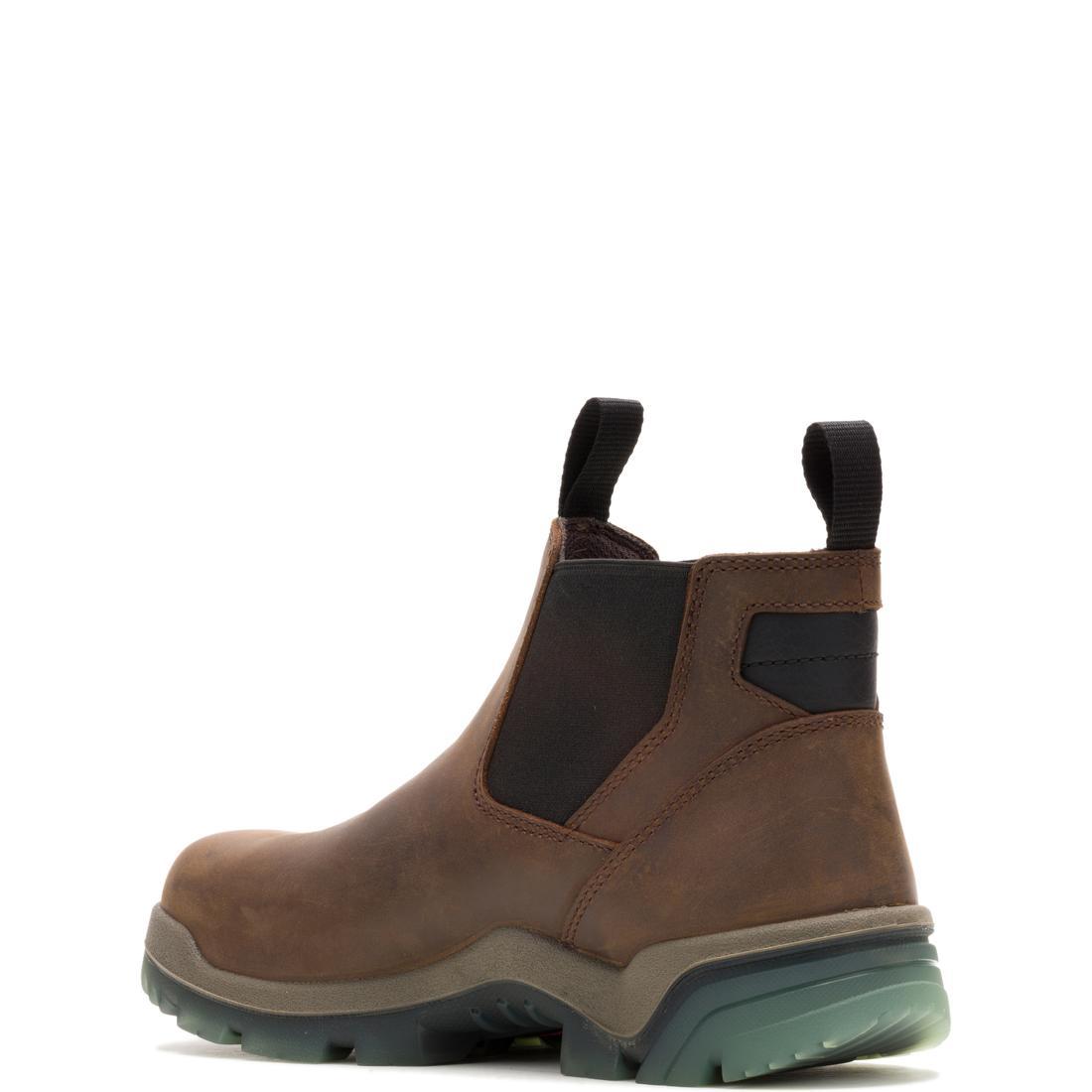 Wolverine Vantage Hyprest FT CarbonMax Chelsea Work Boot Brown W251006 Heel Image