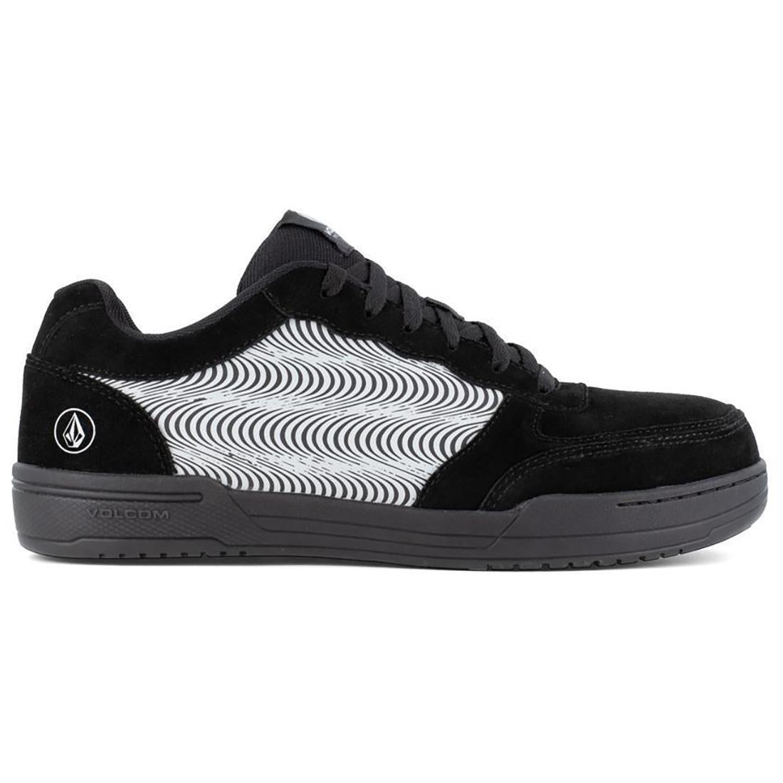 Volcom Women's Hybrid Composite-Toe Wedge Sole Work Shoe Black Grey Profile View