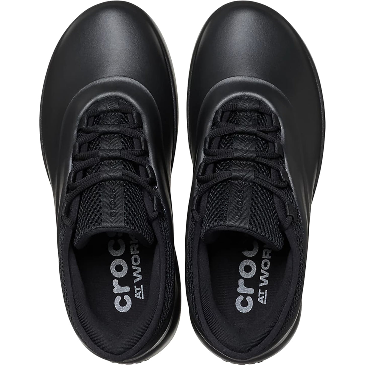 Crocs Men's Bistro Work Sneaker Triple Black upper view