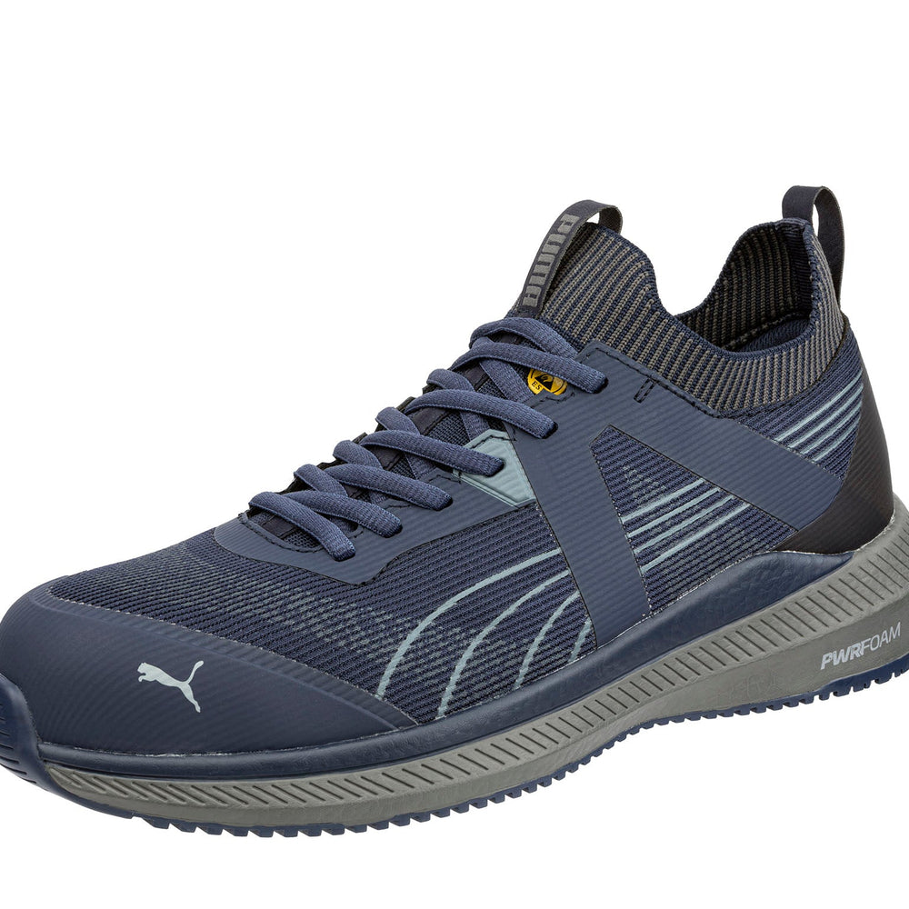 Puma Safety Turbo 645175 Navy/Grey low work shoe, view 7