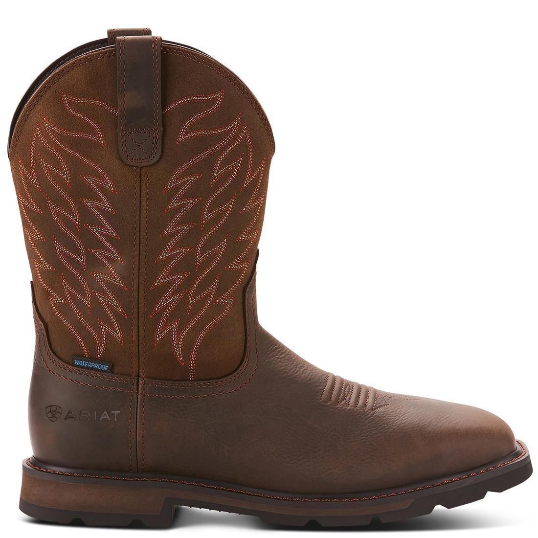 Ariat Groundbreaker Soft Toe WP Pull-On - Brown – Steel Toes