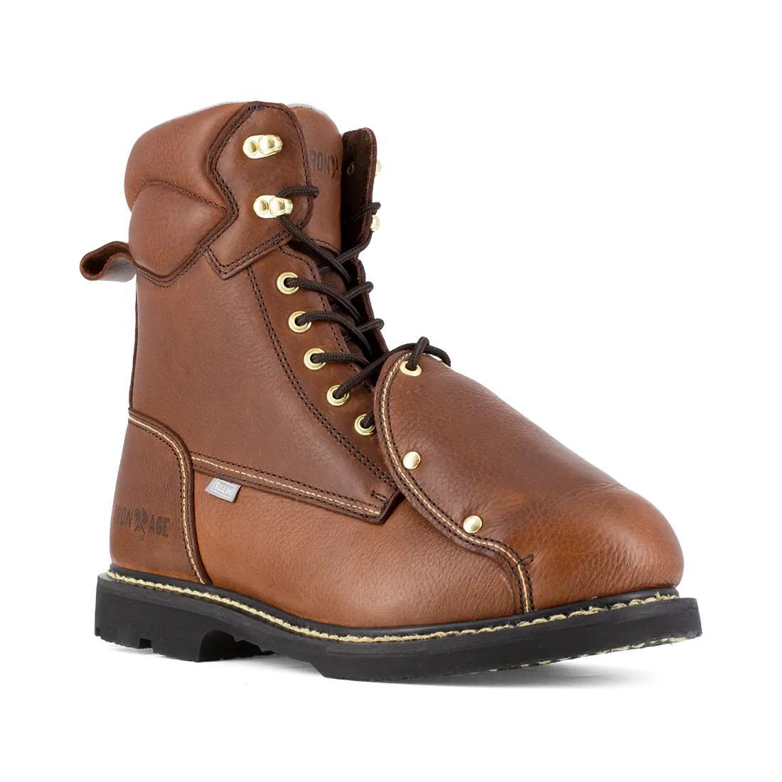 Groundbreaker Steel-Toe Ext Met guard 8 inch Work Boots Brown