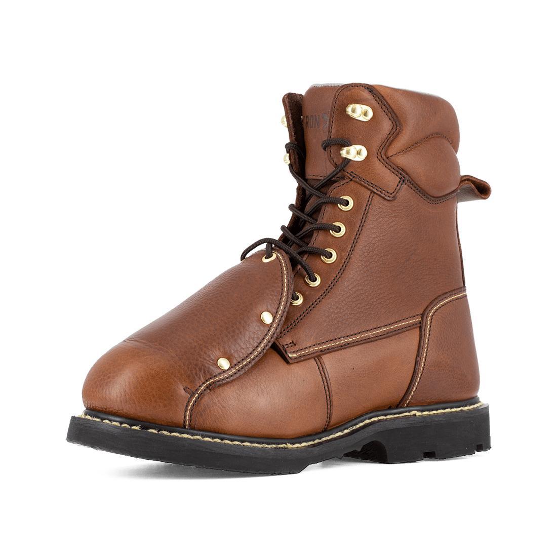 Groundbreaker Steel-Toe Ext Met guard 8 inch Work Boots Brown