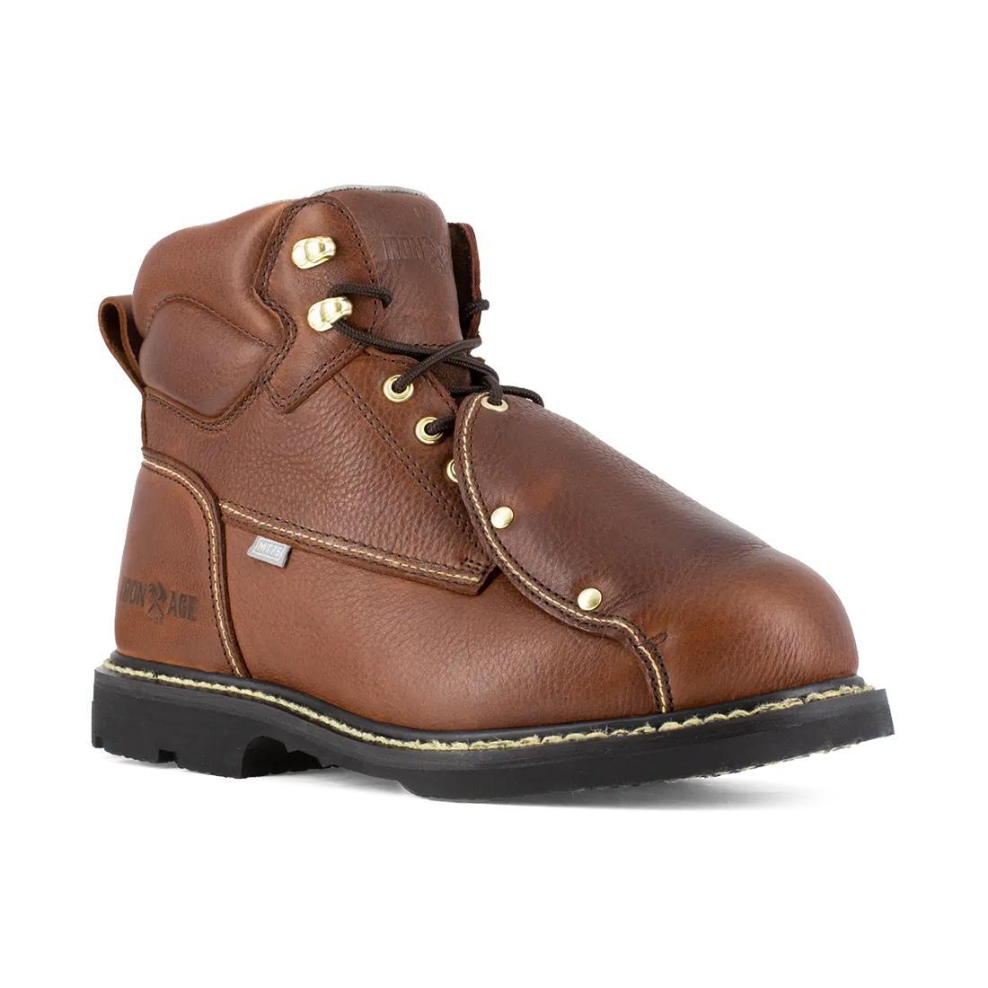 Groundbreaker Steel-Toe Ext Metguard 6 Inch Work Boot Brown