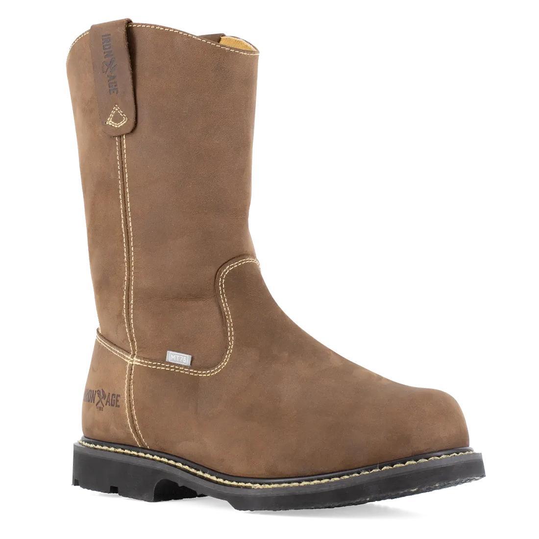 Groundbreaker Composite-Toe 11 Inch Int Met Guard Pull-On Work Boot Brown