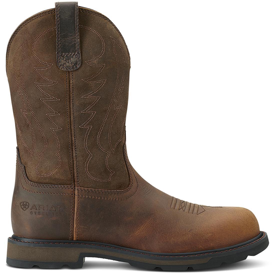 Groundbreaker Steel-Toe Work Boot Brown