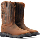 Ariat Sierra Shock Shield Patriot Soft-Toe Boot Distressed Brown Profile