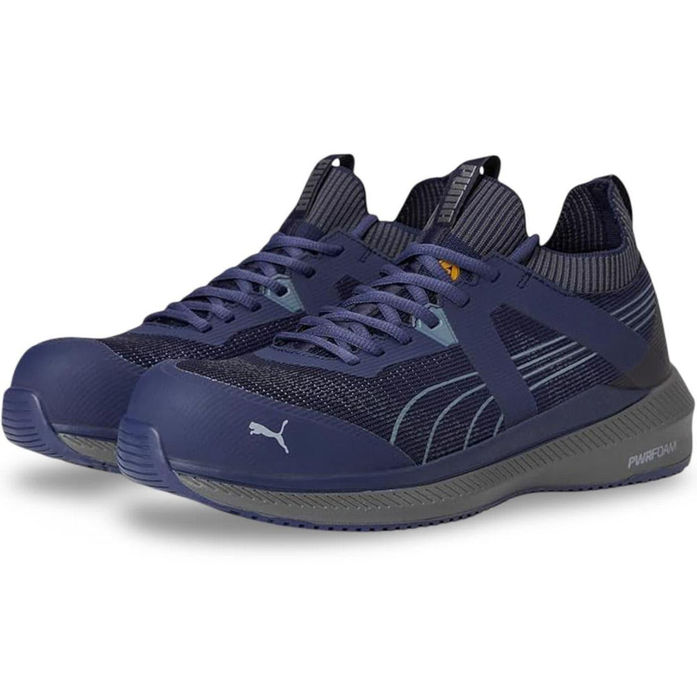Puma Safety Turbo Navy Composite Toe Mid Work Shoes – Grey image view 2