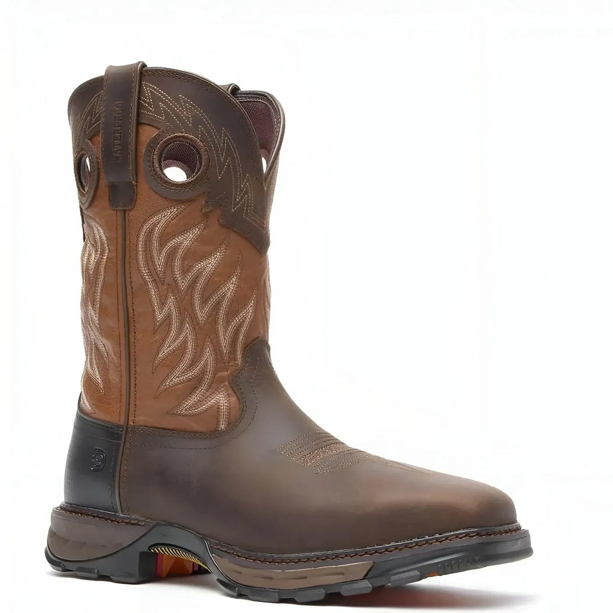 Durango Maverick XP Steel Toe Waterproof Western Work Boot Deep Brown Inner