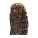 Premium Exotics Dark Brown Pirarucu Western Boot DDB0380