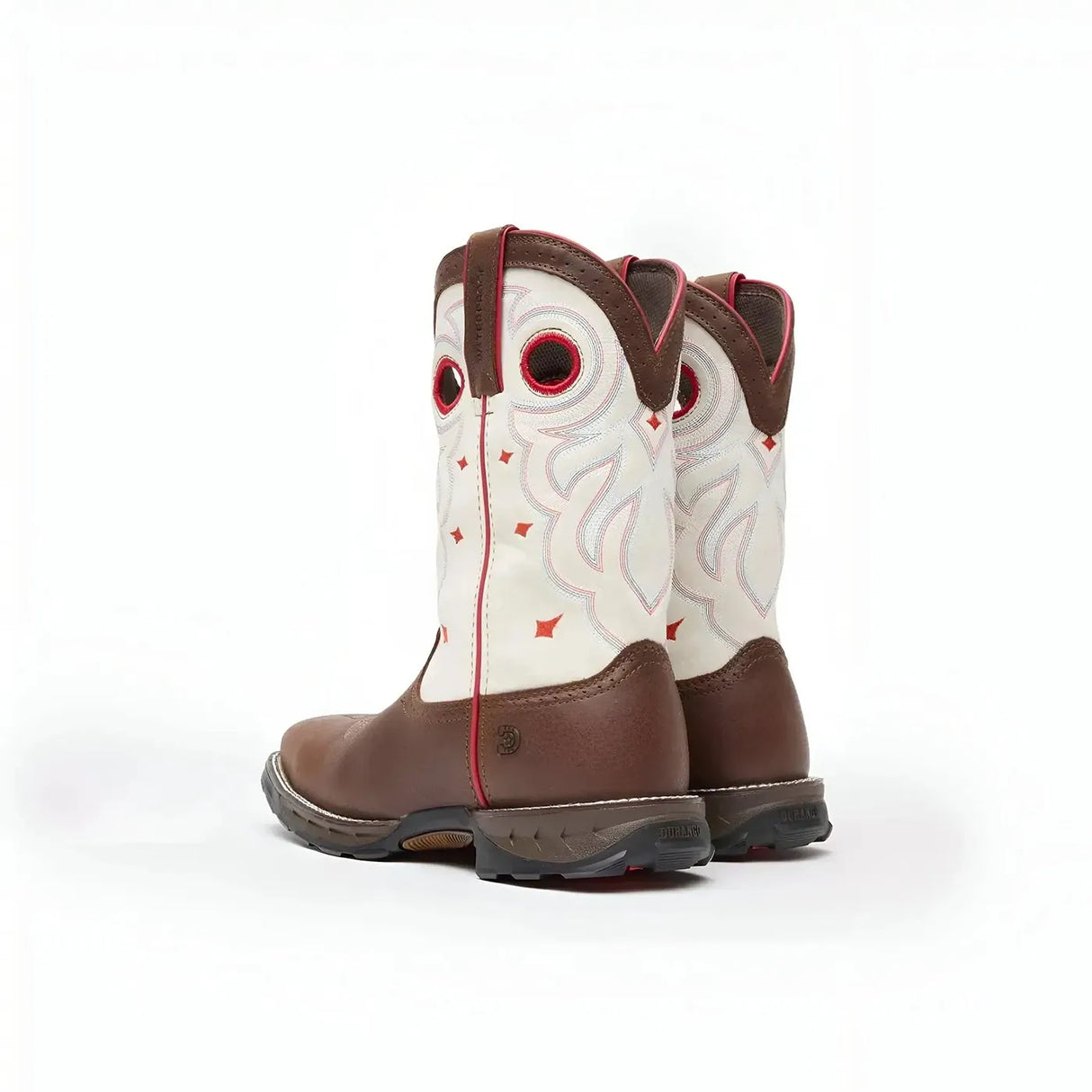 Durango Women’s Durango Maverick Steel Toe Waterproof Western Work Boot sable Brown White Sole