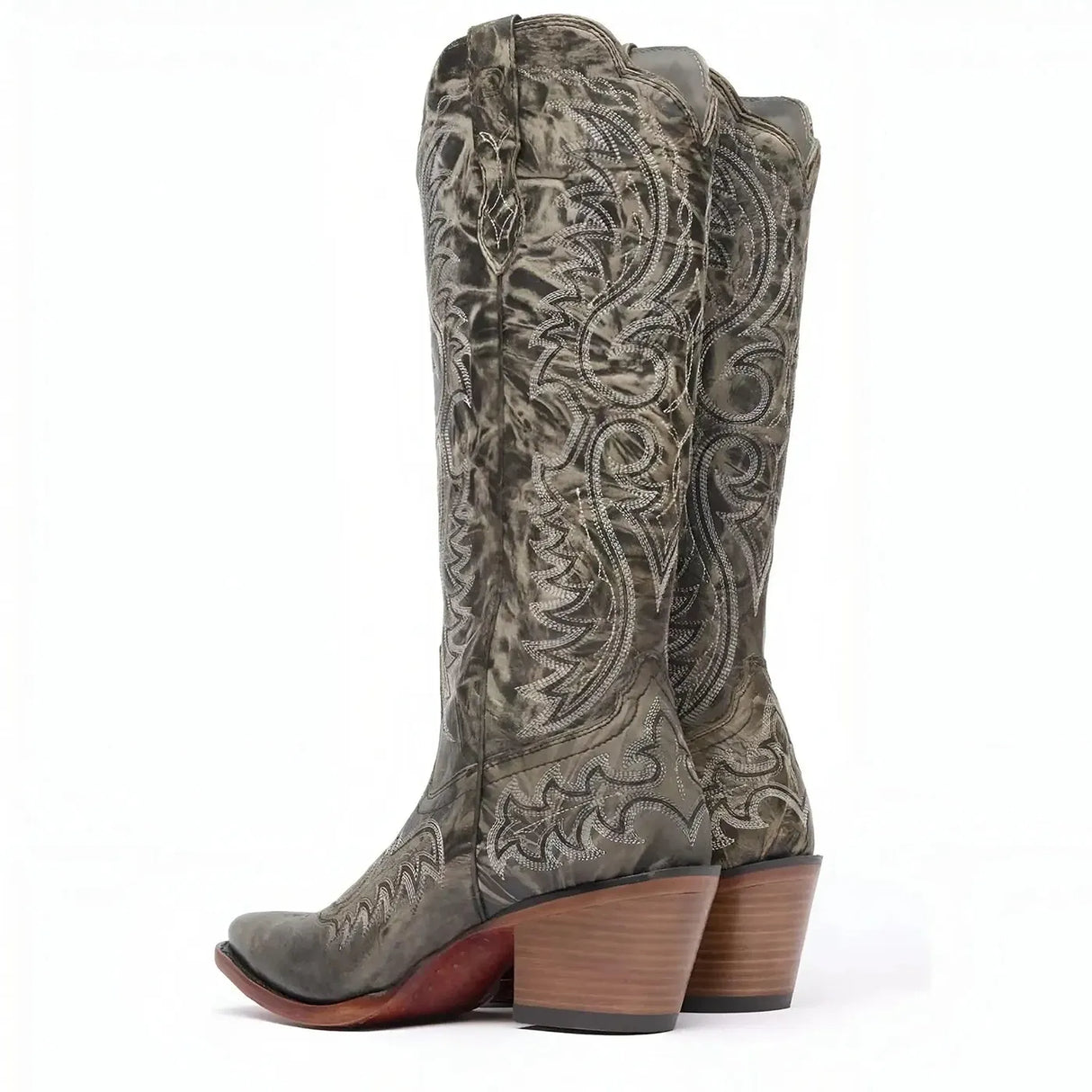 Durango Women’s Durango Crush Tall Western Boot Distressed Graphite Sole