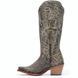 Durango Women’s Durango Crush Tall Western Boot Distressed Graphite Inner