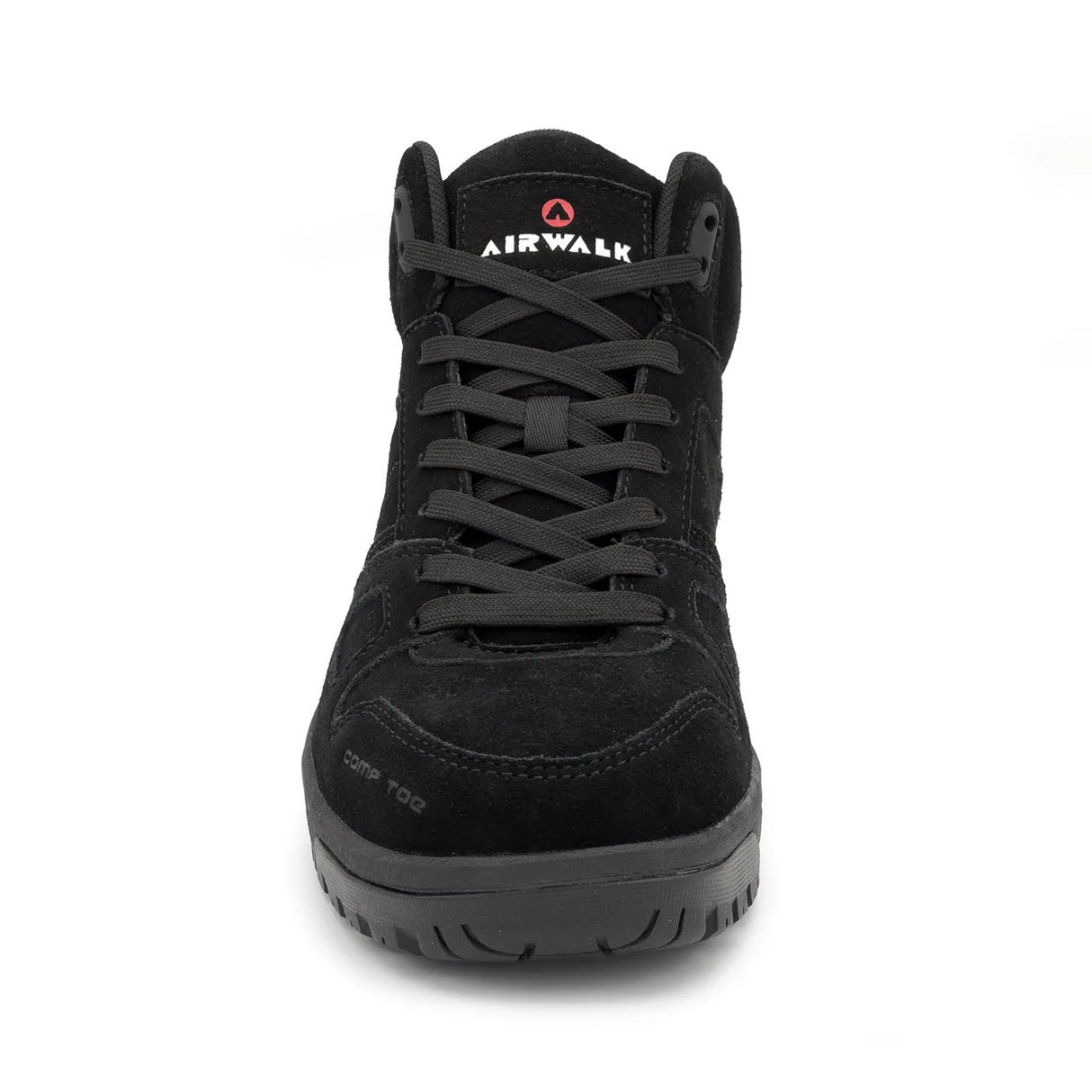 Airwalk Mongo Suede Mid Women’s Composite Toe Work Boots – Black/Black 6