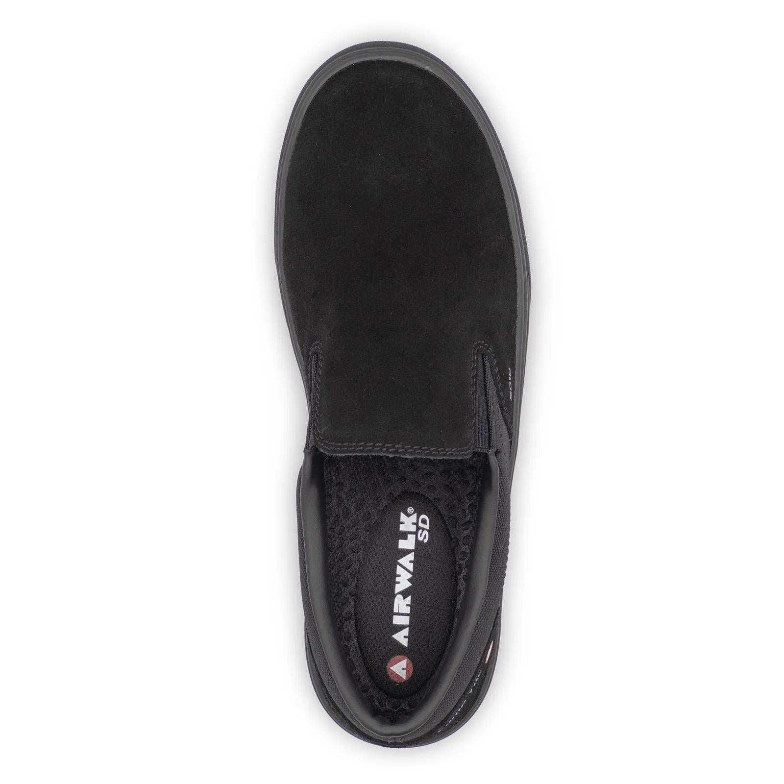Airwalk Venice Suede SD10 CT Slip-On Shoe - Black – Steel Toes