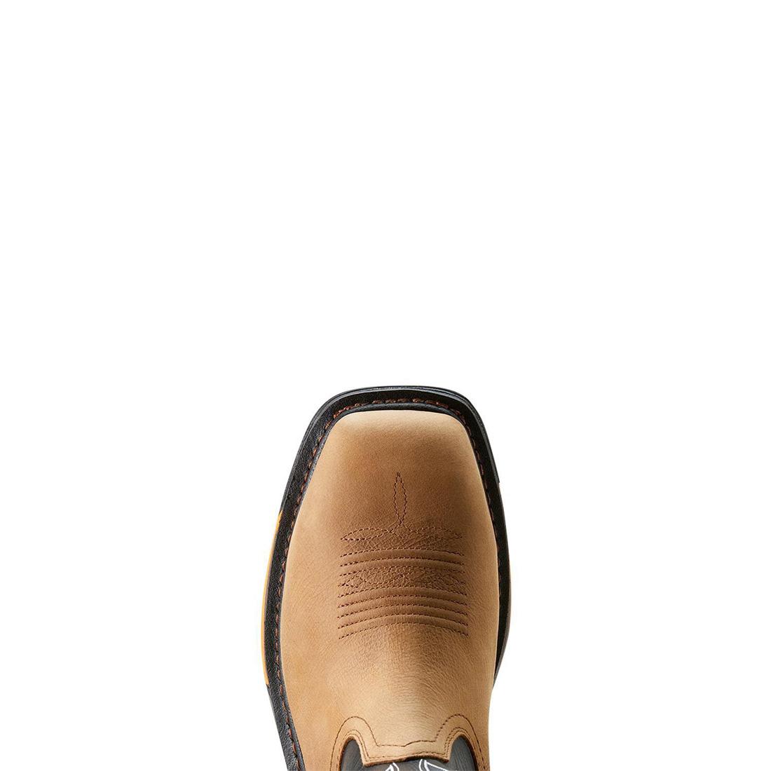 Ariat Big Rig BOA Composite-Toe Waterproof Work Boot Natural Tan Sole