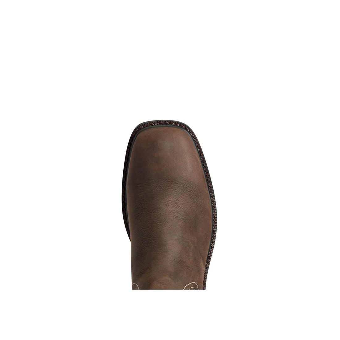 Ariat Groundbreaker Soft-Toe Waterproof Chelsea Boot Brown Upper