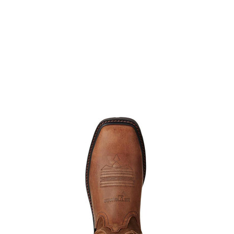 Ariat Groundbreaker Steel-Toe MetGuard Wide Square Toe Work Boot Brown Upper
