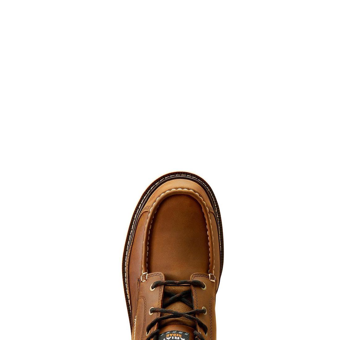 Ariat Rebar Lift Composite-Toe Chukka Work Boot Distressed Brown Upper
