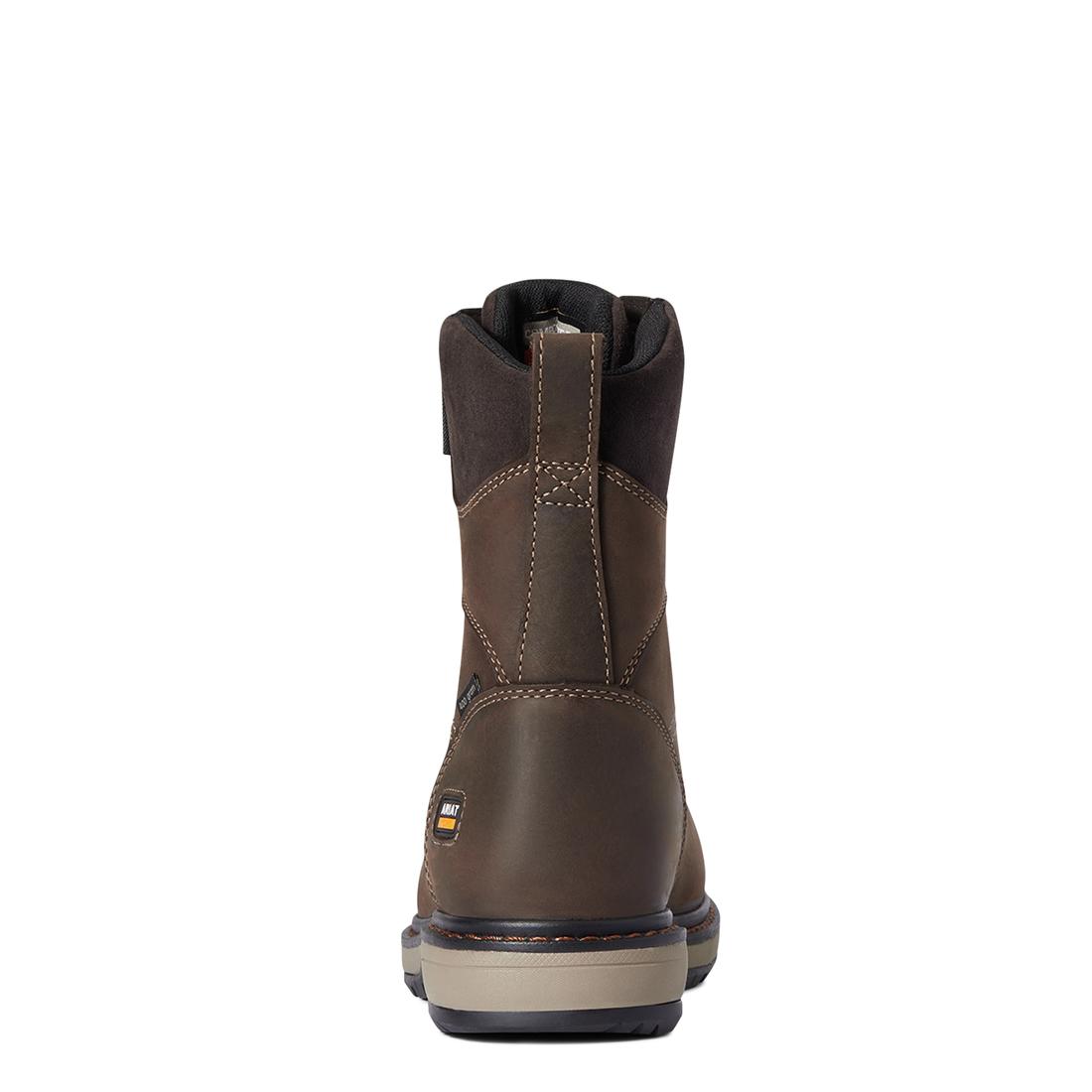 Ariat Riveter 8" Women's CSA Glacier Grip Waterproof 400g Composite Toe Work Boot - Brown Upper