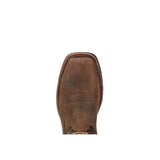 Ariat WorkHog Composite-Toe Waterproof Pull-On Square Toe Work Boot Brown Sole