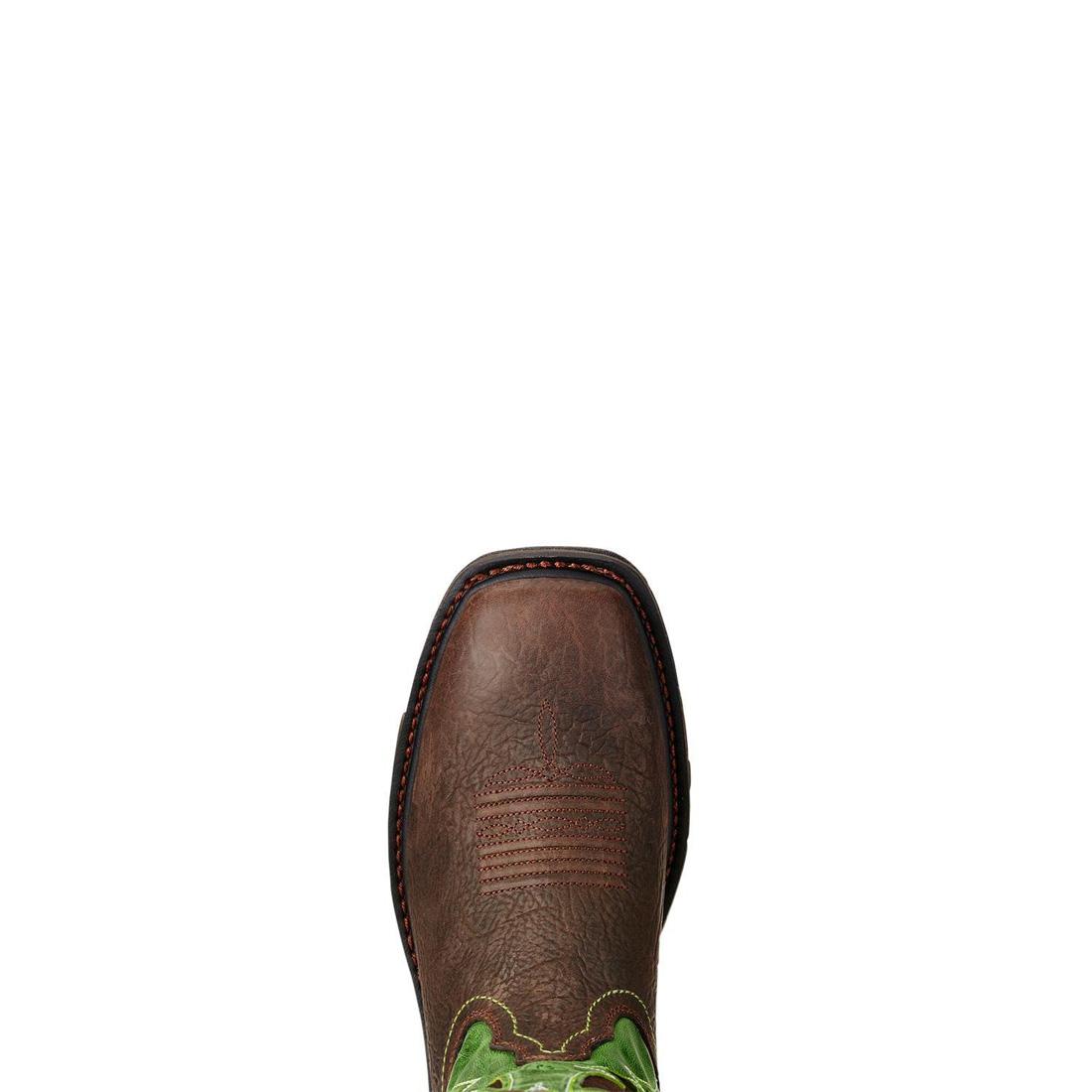 Ariat WorkHog VentTEK Composite-Toe Wide Square Toe Work Boot Bruin Brown Sole