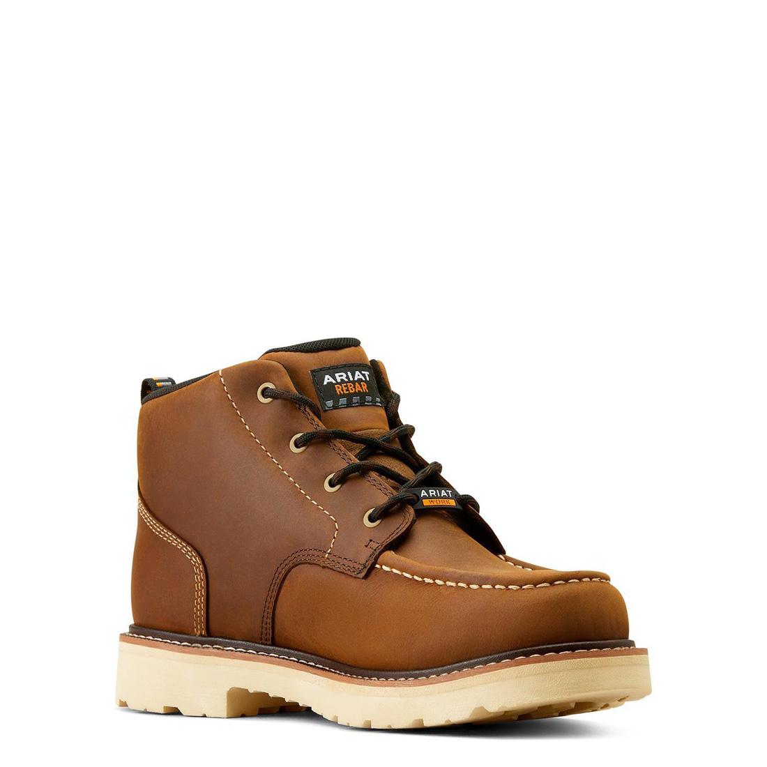 Rebar Lift Soft-Toe Waterproof Chukka Boot Distressed Brown