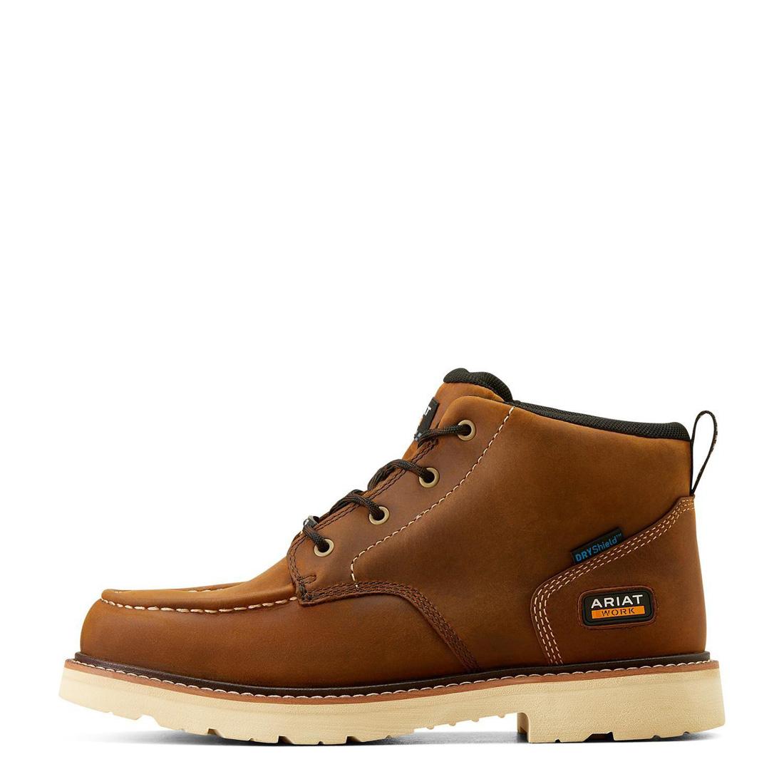 Rebar Lift Soft-Toe Waterproof Chukka Boot Distressed Brown