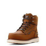 Rebar 6 inch Composite-Toe Waterproof Moc Toe Wedge Work Boot Distressed Brown